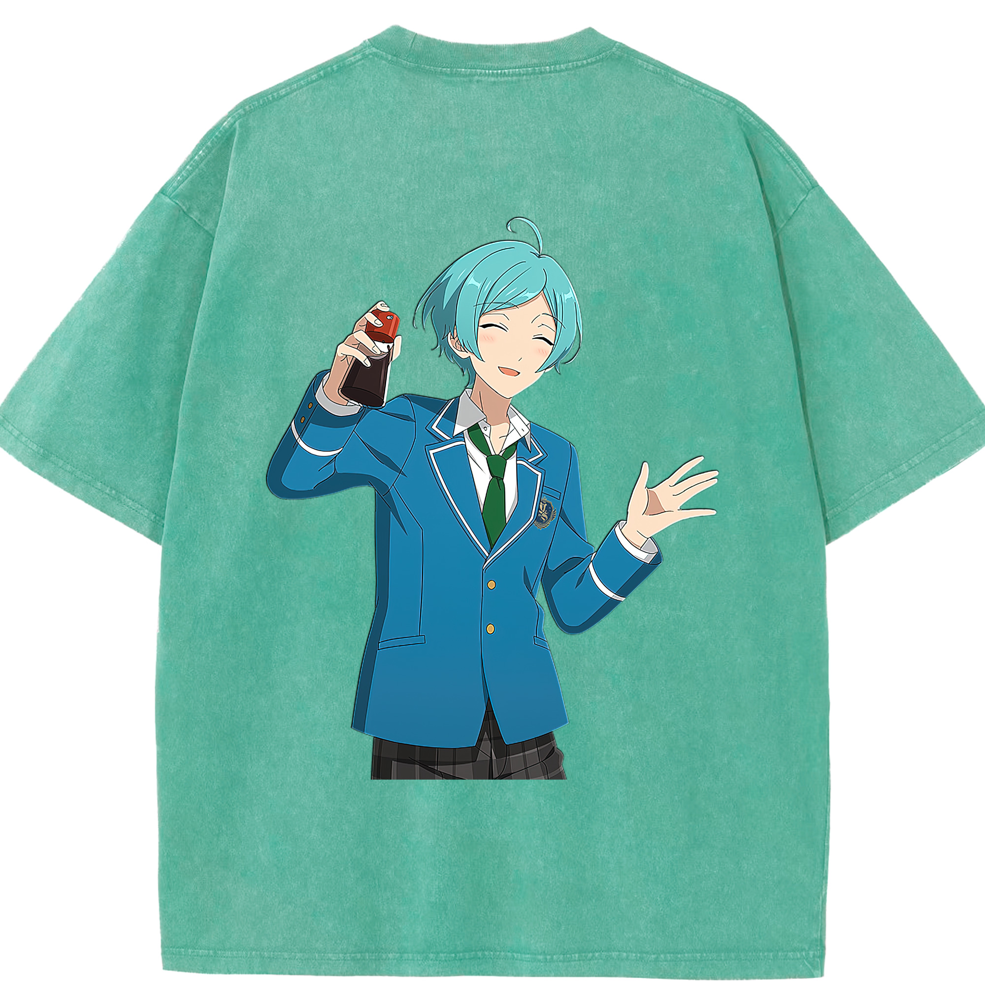 （画像用） あんさんぶるスターズ! Ensemble Stars 綿100% ヴィンテージ風 半袖Tシャツ（背面プリント）
